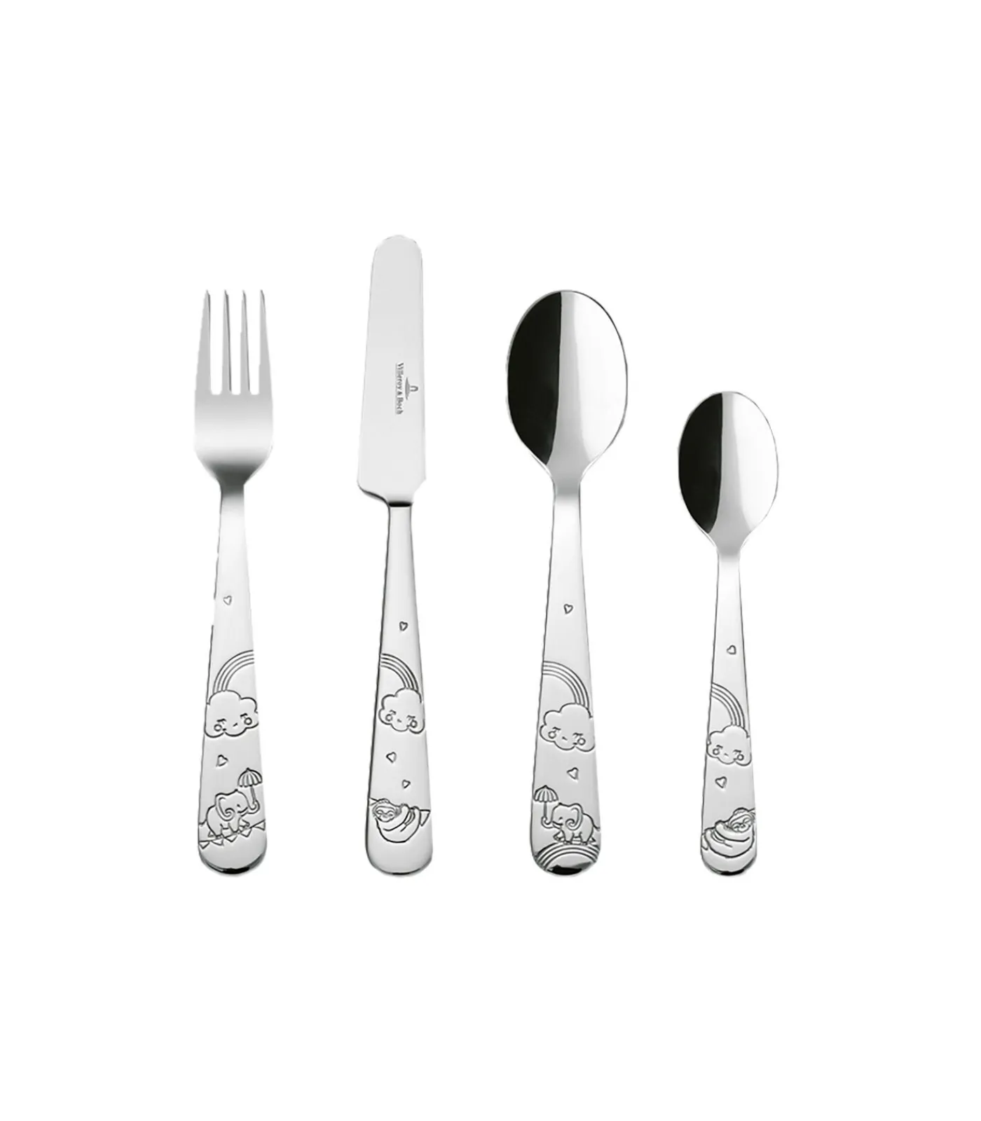 New Kinderbestek 4-dlg Walk like an Elephant Bestek