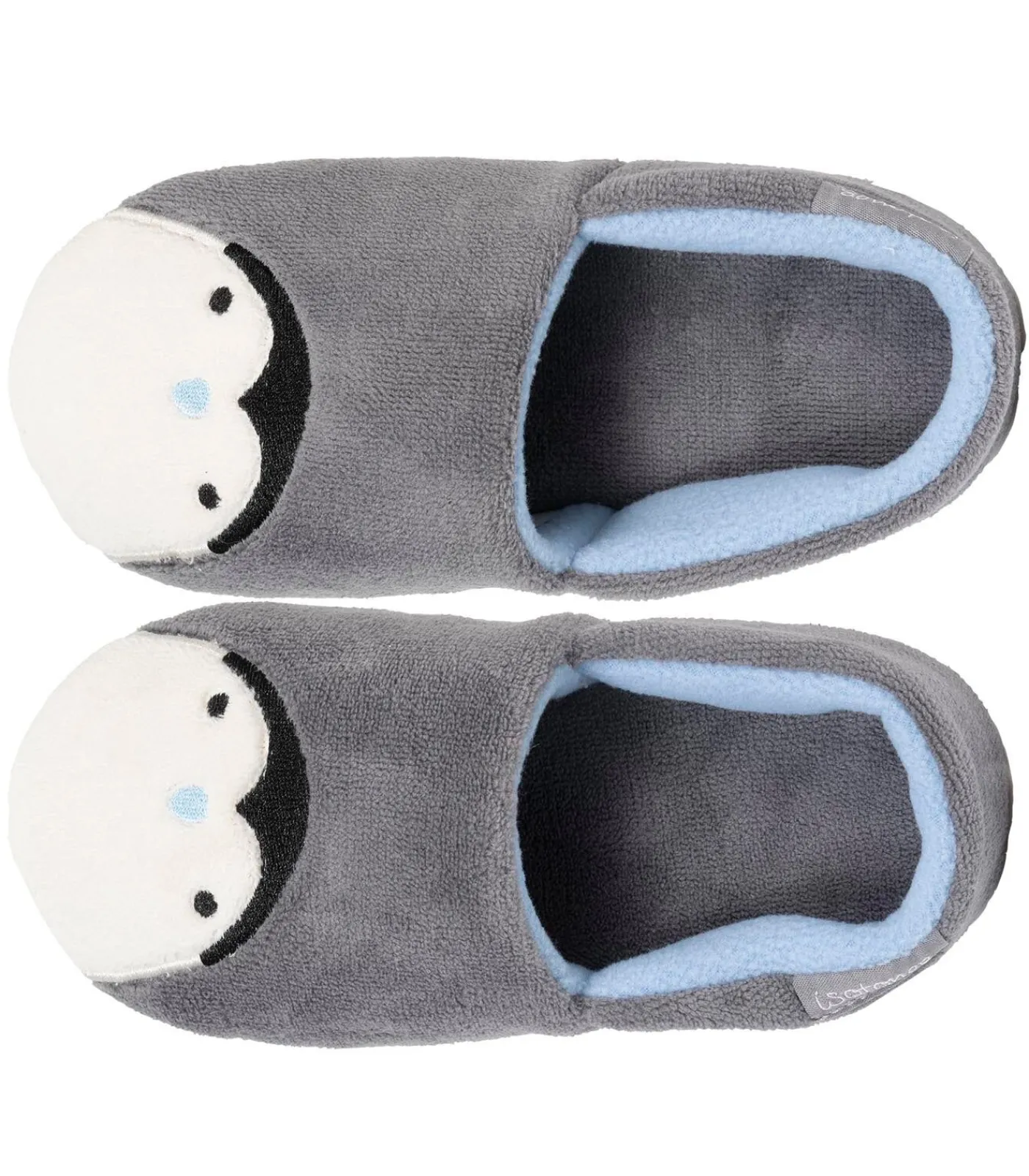 Kinderen ISOTONER Kindersloffen Grijs Pinguïn Wit