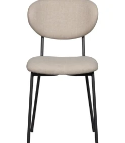 Discount Kjeld Eetkamerstoelen - Polyester - Naturel - Set van 6 Stoelen