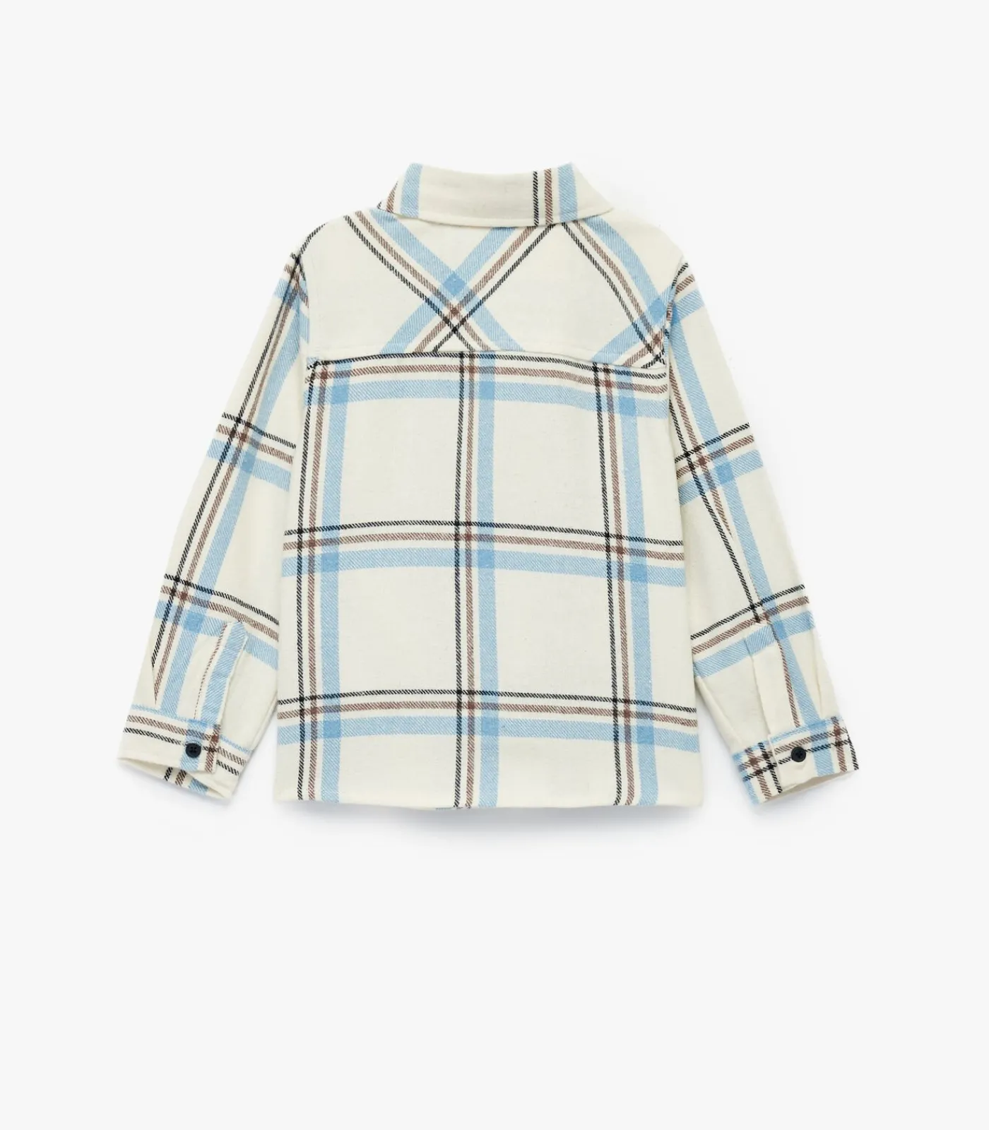 Kinderen Koton Klassiek Geruit Overhemd Lange Mouwen Zakdetail