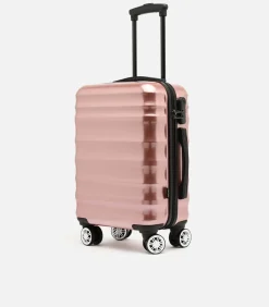 Online Kleine koffer Man London Roze Trolleys