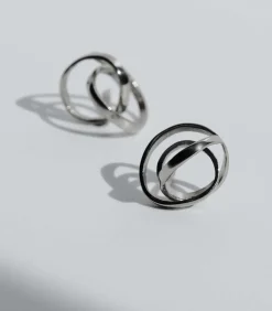 Sale Kleine zilveren Embolic oorbellen DAMES Oorbellen