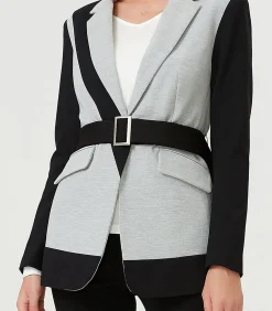 Online Kleurblok Blazer in Jersey DAMES Maatpakken & Blazers