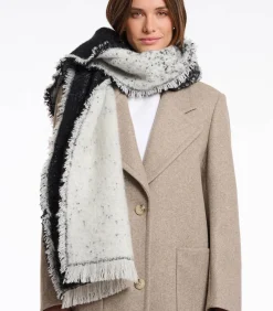 New 2-kleurige sjaal Zwart mix OS DAMES Sjaals