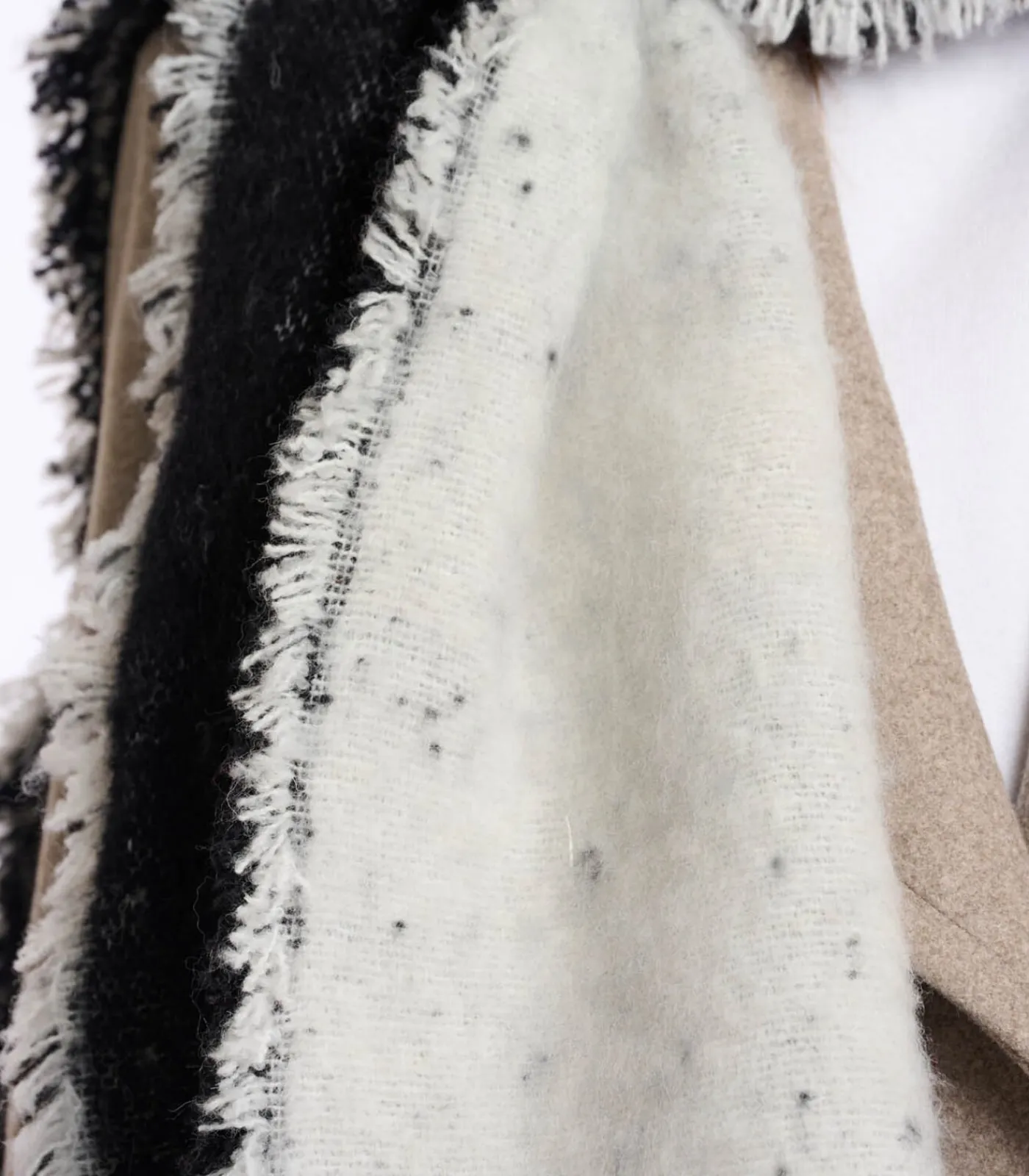 New 2-kleurige sjaal Zwart mix OS DAMES Sjaals