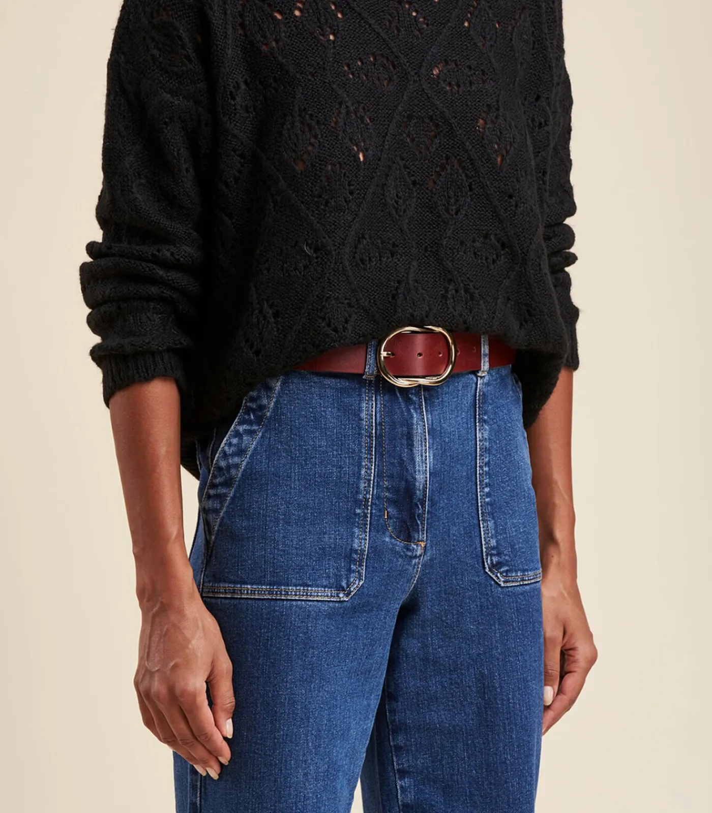 Best Koehide lederen riem DAMES Riemen