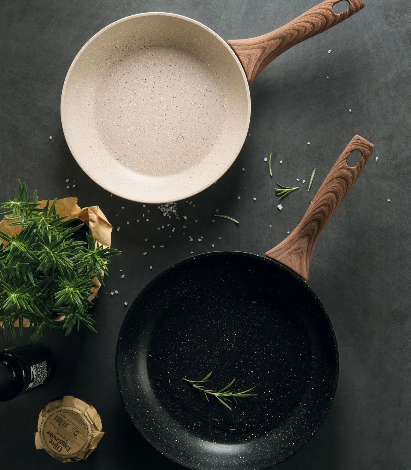 Sambonet Koekenpan Rock 'n' Rose - Creme - ø 28 cm - standaard anti-aanbaklaag