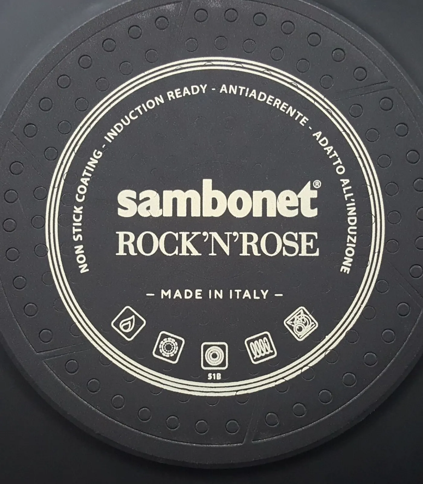 Sambonet Koekenpan Rock 'n' Rose - Creme - ø 28 cm - standaard anti-aanbaklaag