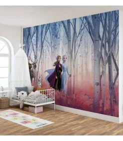 Discount Fotobehang Frozen Friends Forever 368x254 cm blauw Decoratie