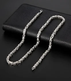 Heren TrendFox Koningsketting - 5mm - Dubbele Schakels - Staal