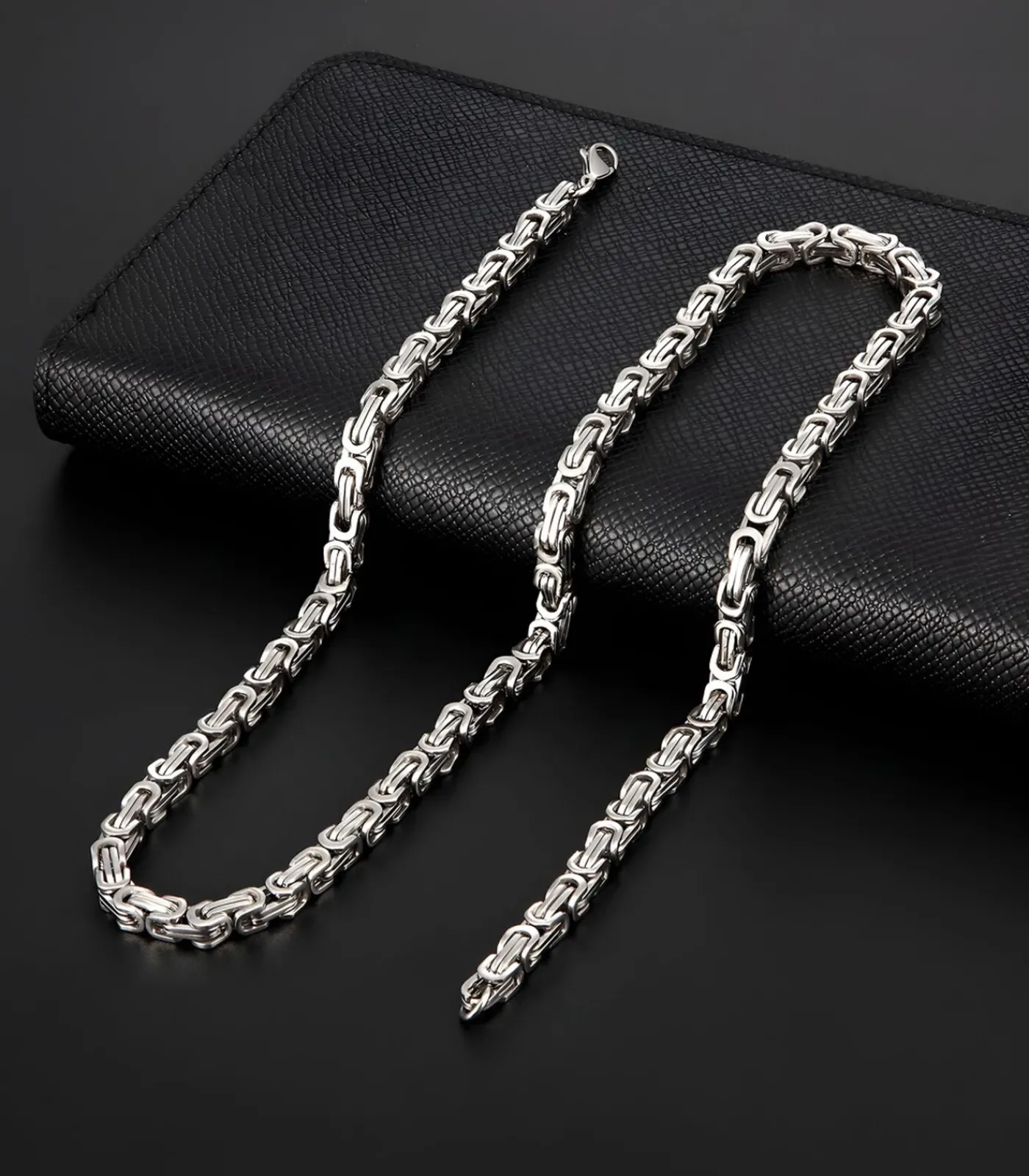 Heren TrendFox Koningsketting - 5mm - Dubbele Schakels - Staal