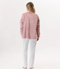 Outlet Kort jasje van flanellen pluche ESSENTIEL H73B DAMES Loungewear