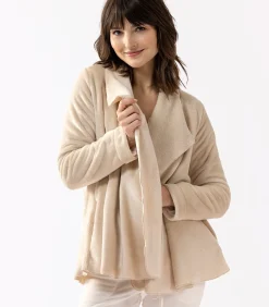 Kort jasje van flanellen pluche ESSENTIEL H73B DAMES Loungewear