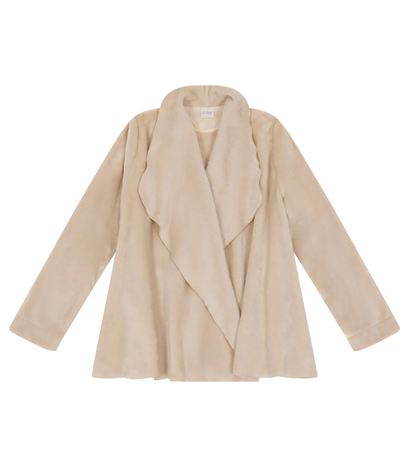 Kort jasje van flanellen pluche ESSENTIEL H73B DAMES Loungewear