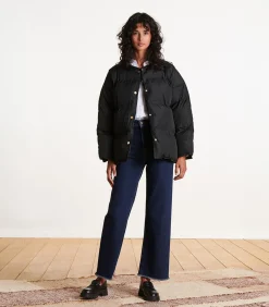 Clearance Kort zwart gewatteerd donsjack DAMES Jassen