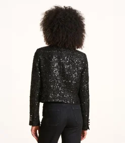 DAMES La Fée Maraboutée Kort zwart paillettenjasje