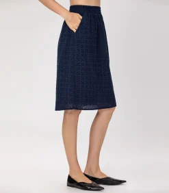 DAMES Smart & Joy Korte broek van katoenen kant met oogjes