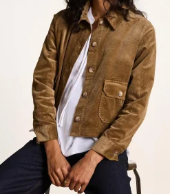 DAMES La Fée Maraboutée Korte bruine fluwelen jas