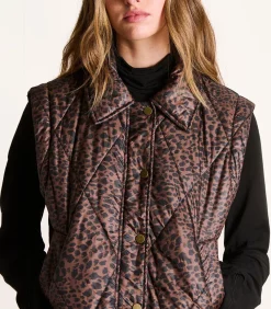 DAMES La Fée Maraboutée Korte donsjas met luipaardprint en afneembare mouwen