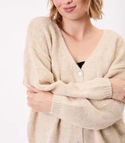 Korte effen gebreide vest APPACHE DAMES Truien & Cardigans