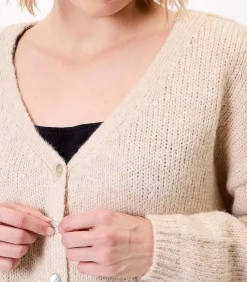 Korte effen gebreide vest APPACHE DAMES Truien & Cardigans