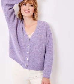 DAMES La Fiancée Korte effen gebreide vest APPACHE