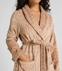 Hot Korte flanellen badjas DAMES Nachtmode