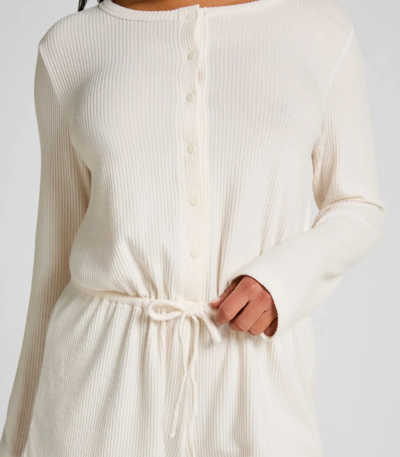 Clearance Korte geribde jersey onesie DAMES Nachtmode