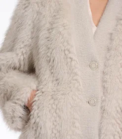 Outlet Korte jas van imitatiebont Berken M DAMES Jassen