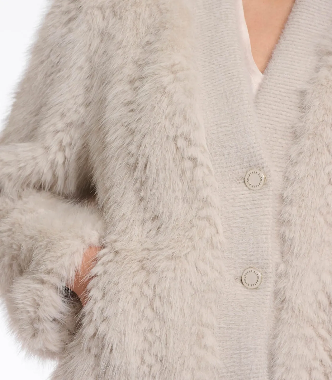 Outlet Korte jas van imitatiebont Berken M DAMES Jassen