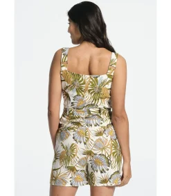 Discount Korte jumpsuit met bloemprint en verstelbare bandjes DAMES Jumpsuits