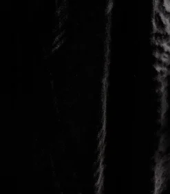 Hot Korte jurk van zwarte fluweel met borduurwerk DAMES Jurken