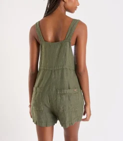 Best Korte kaki tuinbroek van linnen ANYA Hawston DAMES Jumpsuits