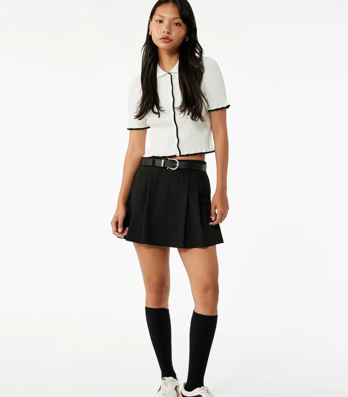 Online Korte Mouwen Polo Kragentrui met Knoopdetail DAMES Truien & Cardigans