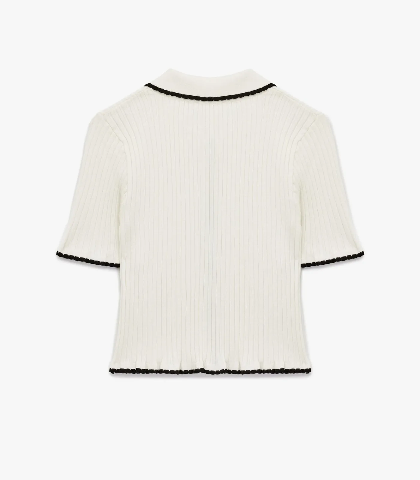 Online Korte Mouwen Polo Kragentrui met Knoopdetail DAMES Truien & Cardigans