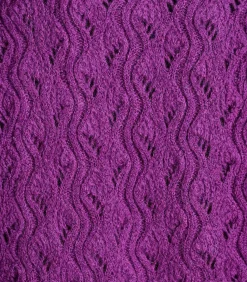 Discount Korte paarse gilet in opengewerkte stof DAMES Jassen