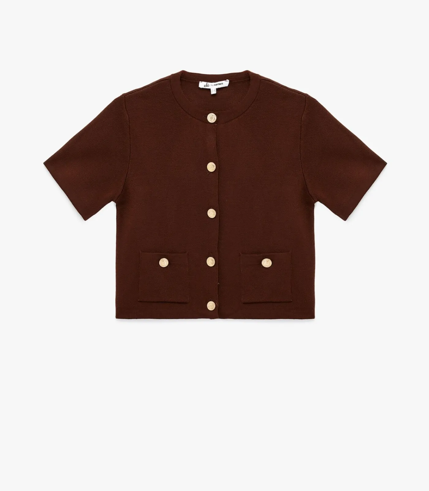 Hot Korte Trui Knoopsluiting Zakdetails DAMES Truien & Cardigans