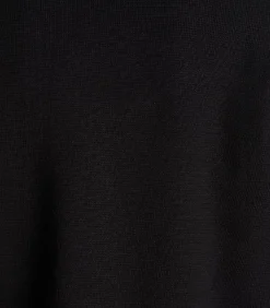 DAMES La Fée Maraboutée Korte zwarte gilet in gebreide stof met overhemdkraag