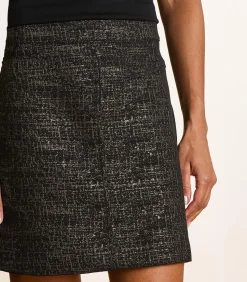 Hot Korte zwarte jacquard rok DAMES Rokken