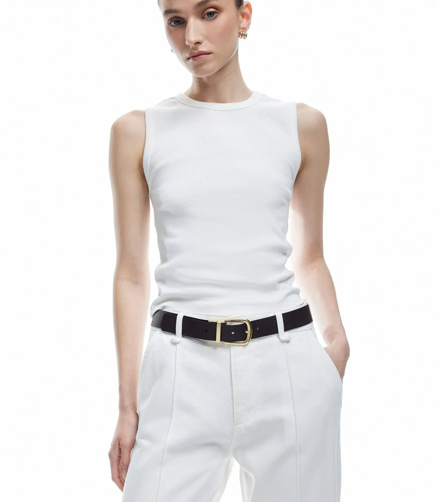 Outlet Back Cut-Out Detail Tank Top DAMES Overhemden & Blouses