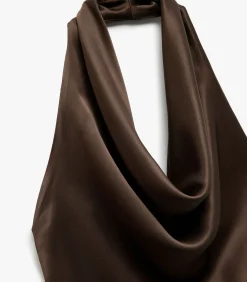 Backless Satin Blouse DAMES Overhemden & Blouses