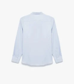 Heren Koton Buttoned Neck Shirt