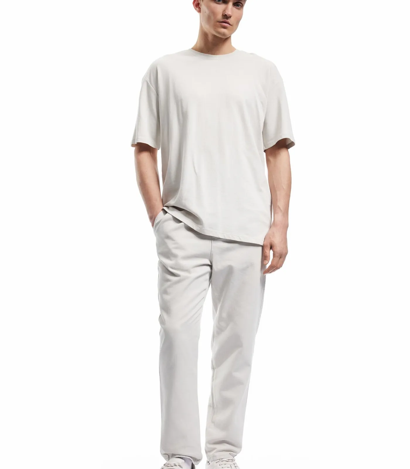 Heren Koton Drawstring Canvas Trousers