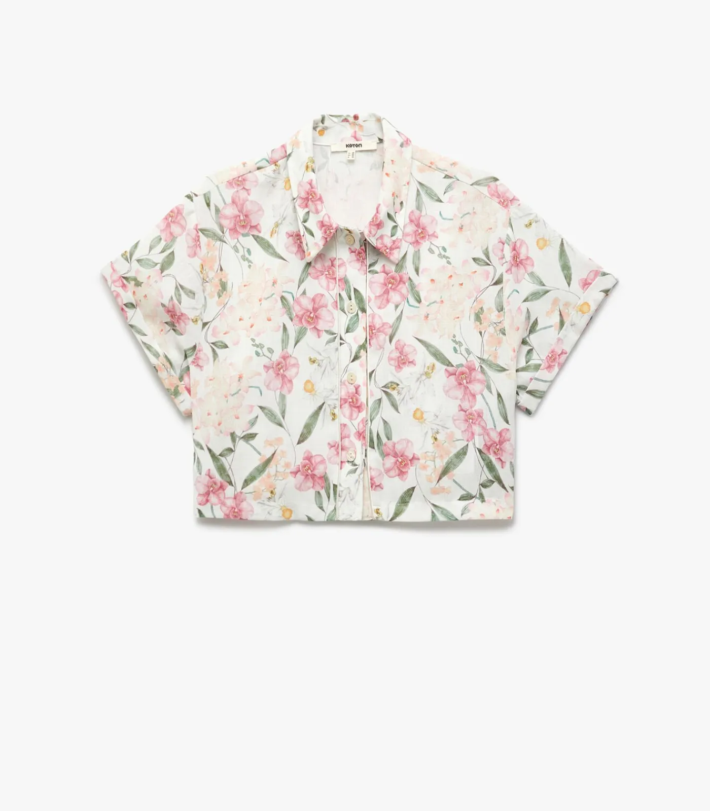 DAMES Koton Floral Crop Shirt