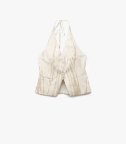 Outlet Halter Neck Patterned Vest DAMES Sportkledij