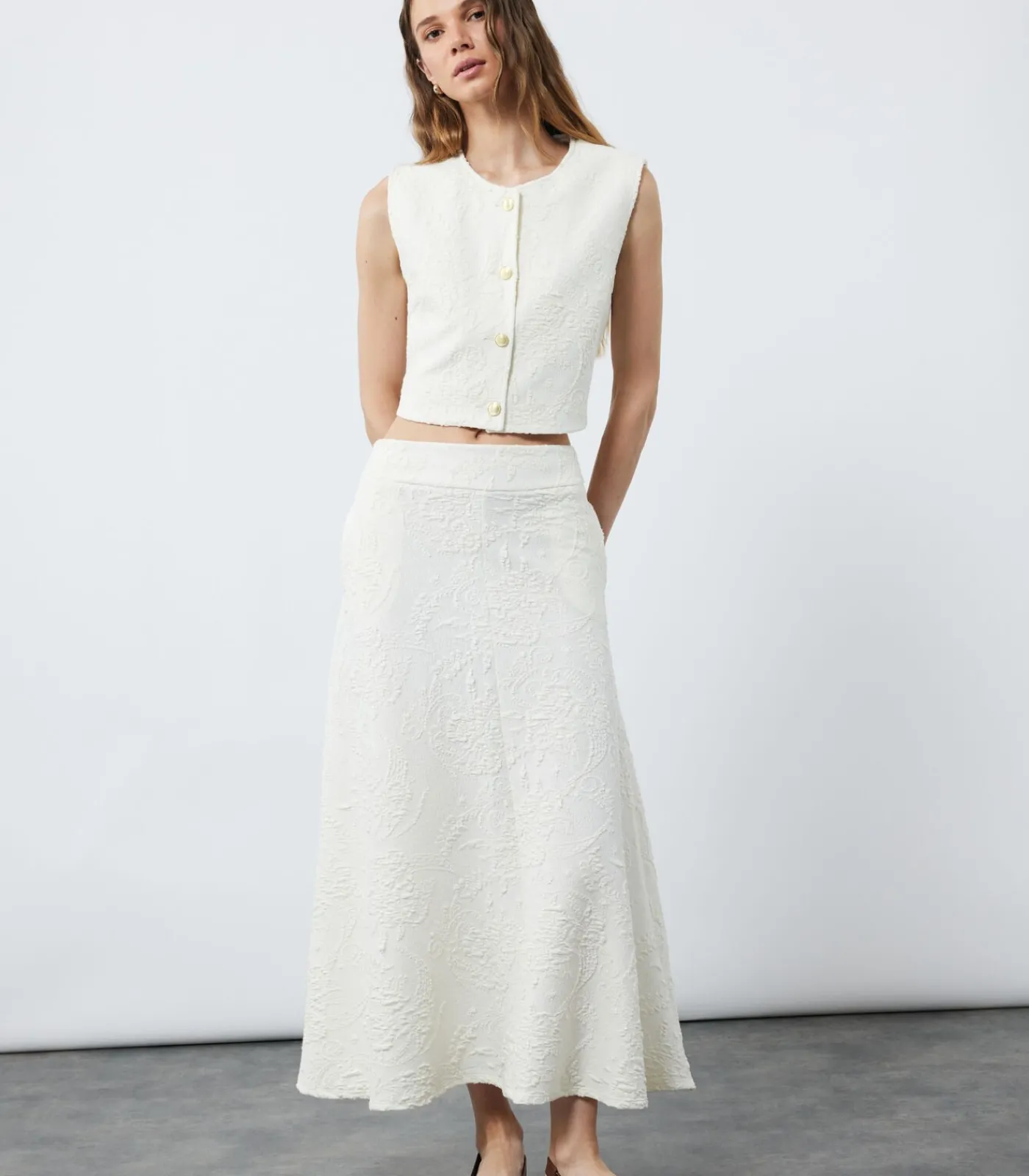 New Midi Flared Skirt DAMES Rokken