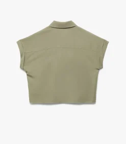 DAMES Koton Pocket Detail Crop Shirt