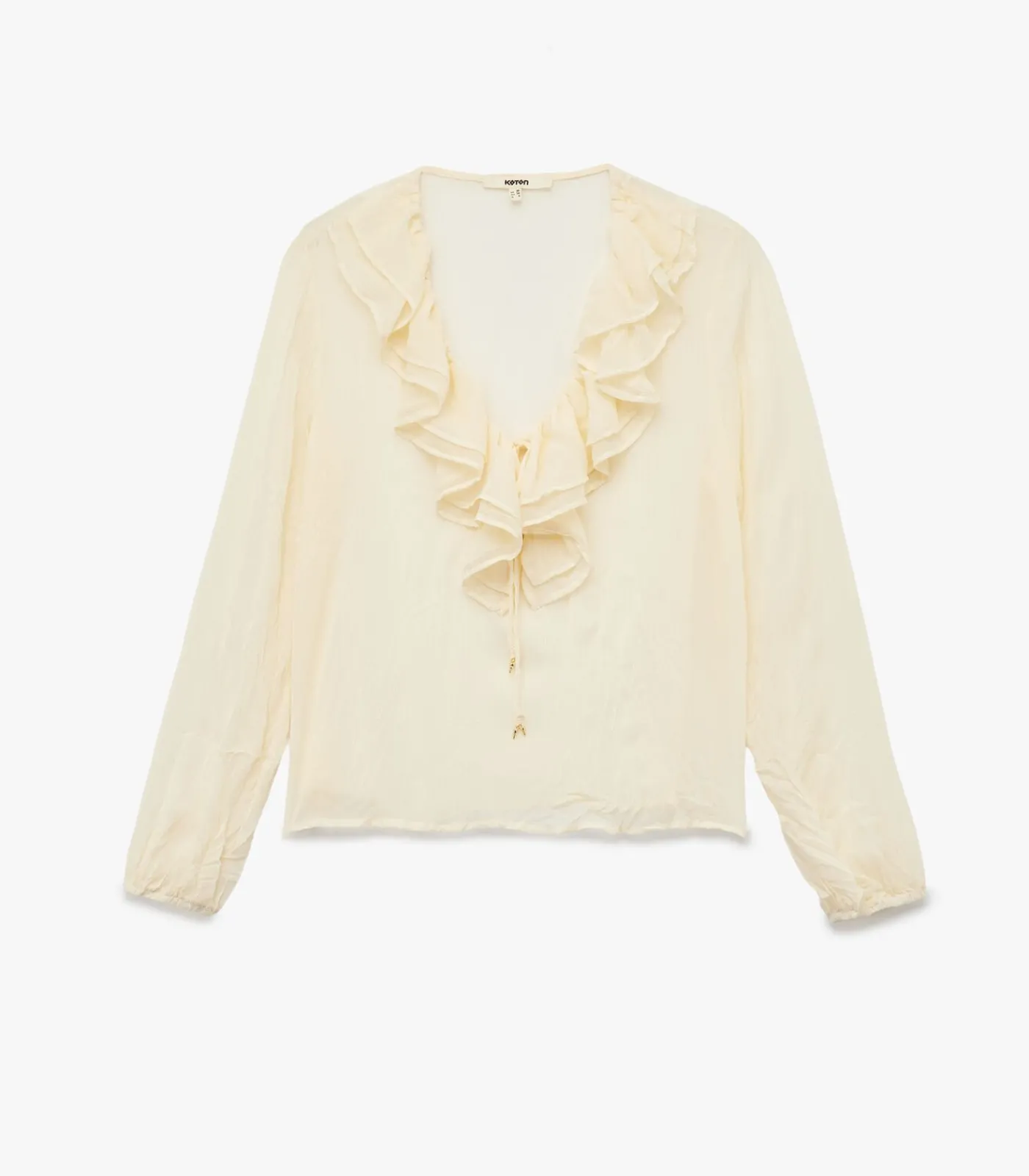 Discount Ruffle Chiffon Blouse DAMES Overhemden & Blouses