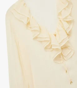 Discount Ruffle Chiffon Blouse DAMES Overhemden & Blouses