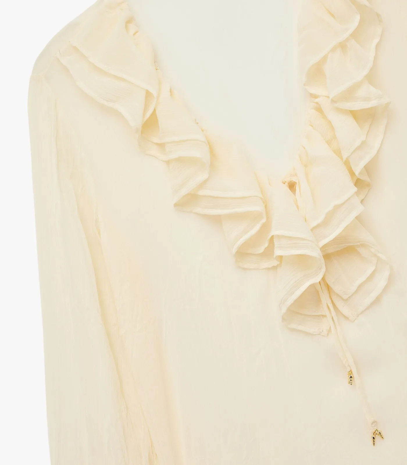 Discount Ruffle Chiffon Blouse DAMES Overhemden & Blouses